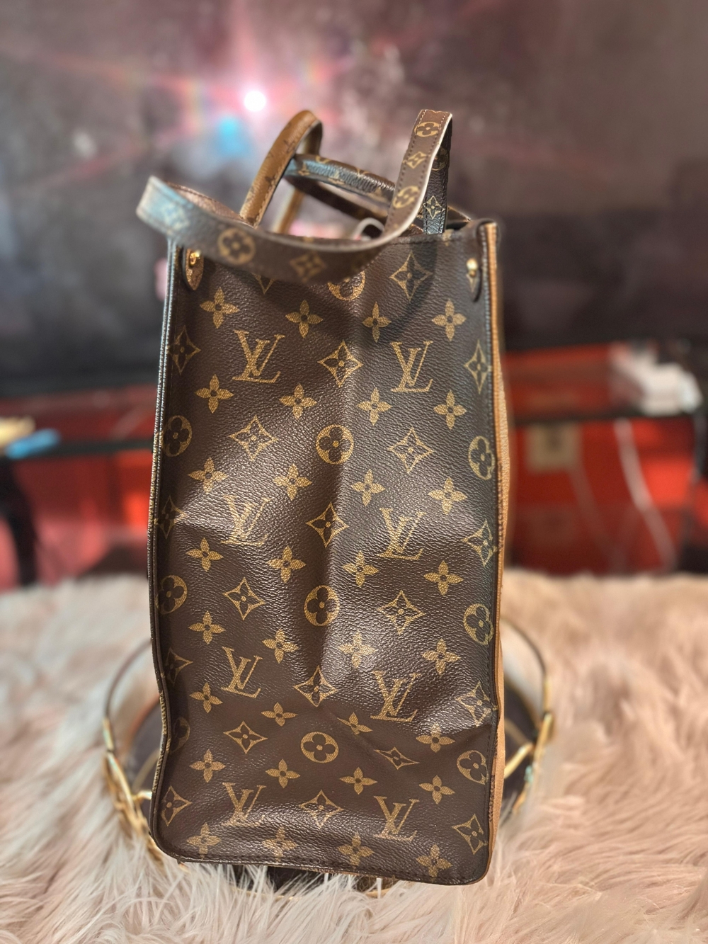 Louis Vuitton Brown Monogram Canvas Tote Bag GM Size Like New - Picture 4 of 7